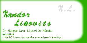 nandor lipovits business card